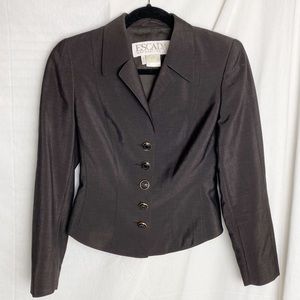 ESCADA Margaretha Ley brown vintage horse blazer